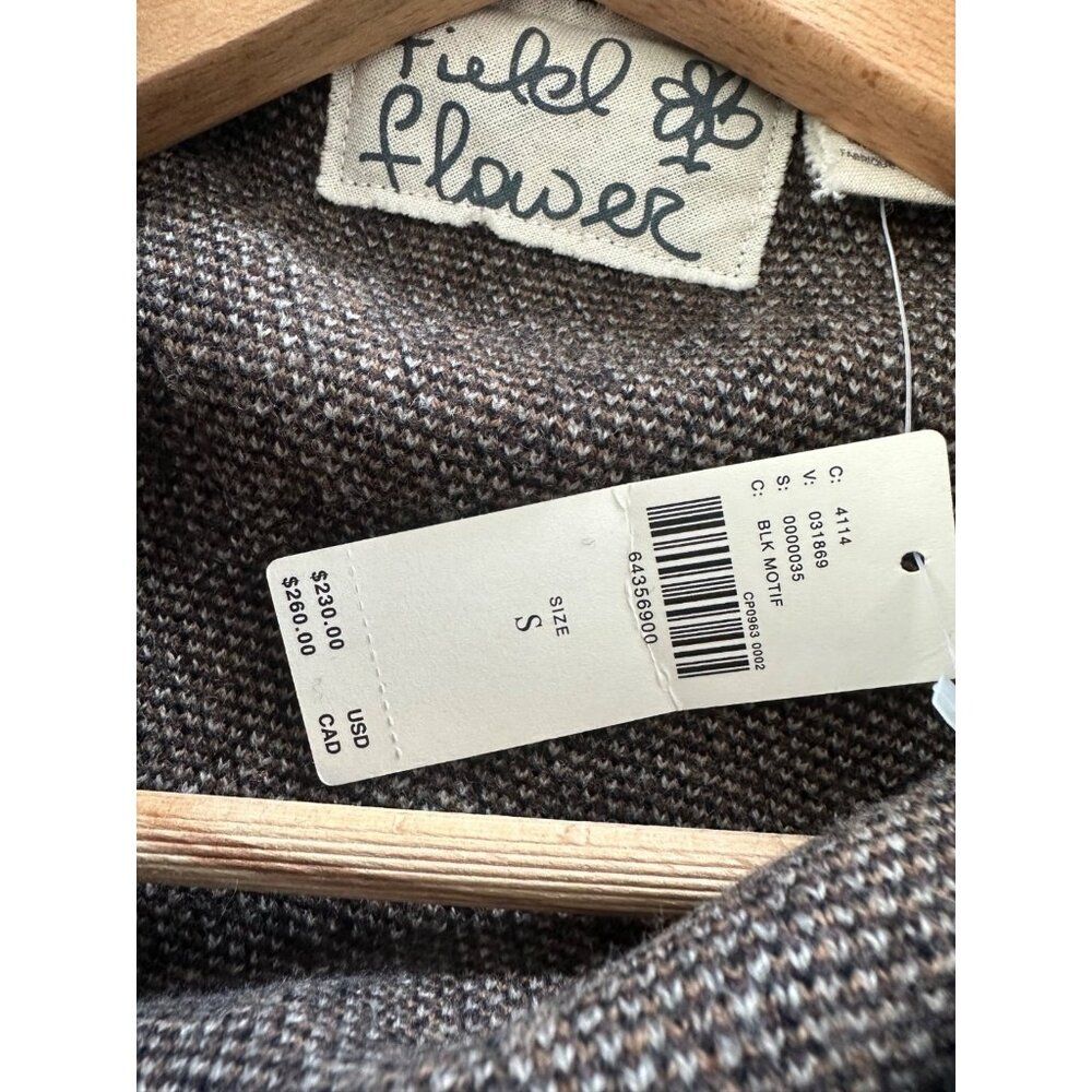 Anthropologie Field Flower Geo Wool Sweater Coat Size Small NEW - Picture 4 of 12